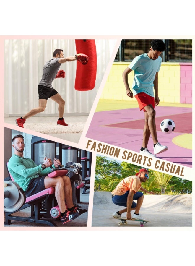 اسرلي وايت 8 أزواج من جوارب اليوجا غير القابلة للانزلاق مع مقابض للنساء والرجال وجوارب بيلاتيس المتماسكة من القطن للمستشفى والمنزل - Image 4